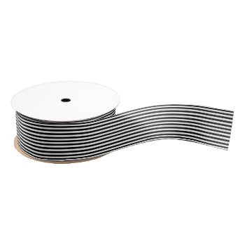 Black And White Stripes Grosgrain Ribbon by peacefuldreams at Zazzle