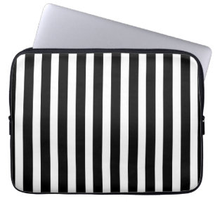 Black and White Stripes Laptop Sleeve