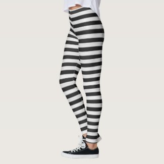 Black and white stripes leggings