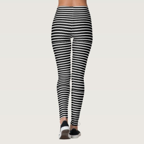 Black and White Stripes  Leggings