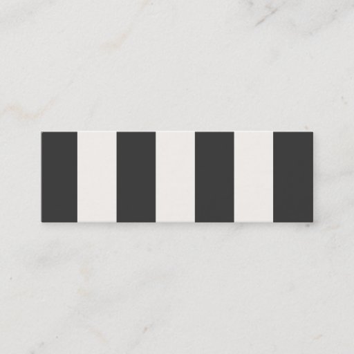 Customizable Black and White Stripes Mini Profile Card Business Card Templates