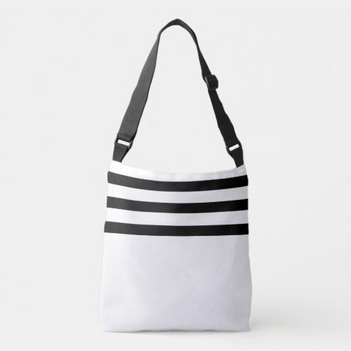 Black and white stripes minimalist crossbody bag