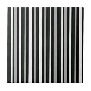 black and white stripes pattern ceramic tile