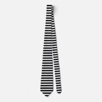 Black and White Stripes Pattern Classy Elegant Neck Tie