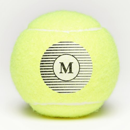 Black And White Stripes Patterns Monograms Modern Tennis Balls