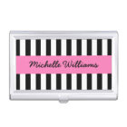 Black and white stripes pink personalized name
