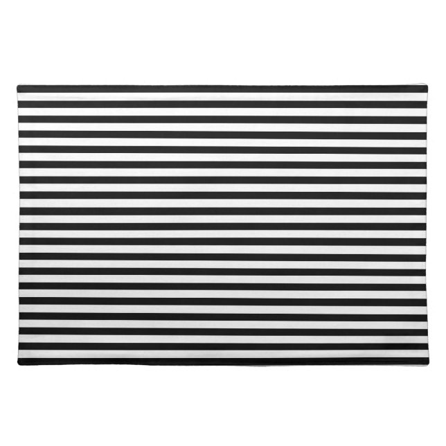 Black and White Stripes Placemat (Front)