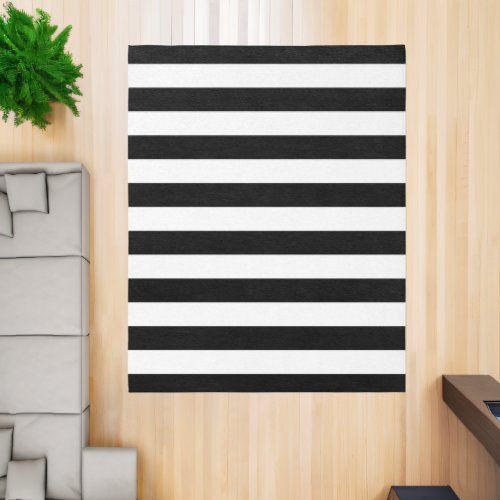 Black and White Stripes Rug