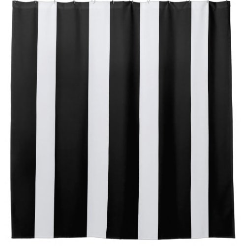 Black And White Stripes Shower Curtain