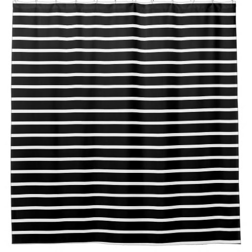 Black and White Stripes Shower Curtain