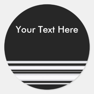 Black and White Stripes Sticker