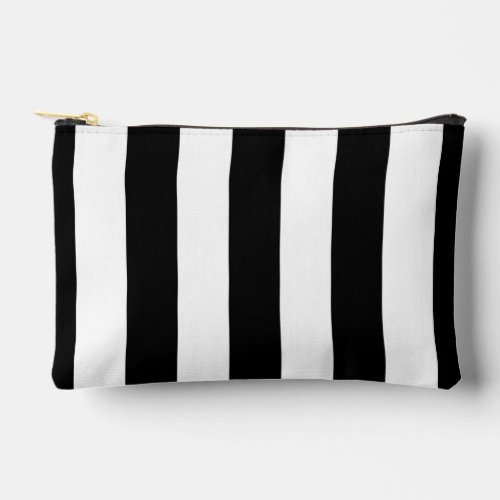 Black and White Stripes Striped Pattern Lines Accessory Pouch