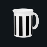 Black and White Stripes, Striped Pattern, Lines Beverage Pitcher<br><div class="desc">Elegant,  stylish and sophisticated stripes in black and white color. Modern and trendy gift,  perfect for the stripes lover in your life.</div>