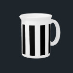 Black and White Stripes, Striped Pattern, Lines Beverage Pitcher<br><div class="desc">Elegant,  stylish and sophisticated stripes in black and white color. Modern and trendy gift,  perfect for the stripes lover in your life.</div>