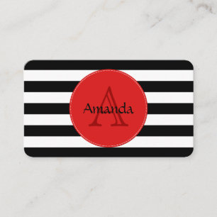 Black and White Stripes, Striped Pattern, Lines Business Card
