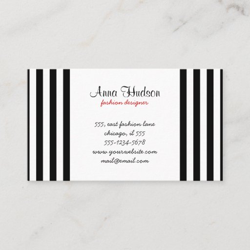 Customizable Artistic Abstract Lines Stripes White Black Business Card Templates