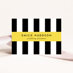Black and White Stripes, Striped Pattern, Lines Business Card