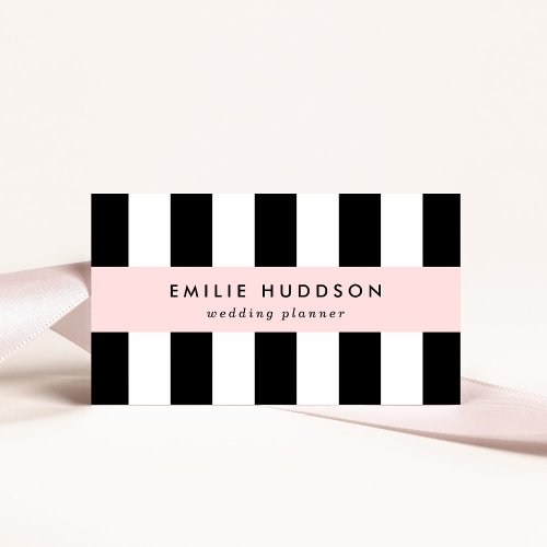 Black and White Stripes Striped Pattern Lines Business Card