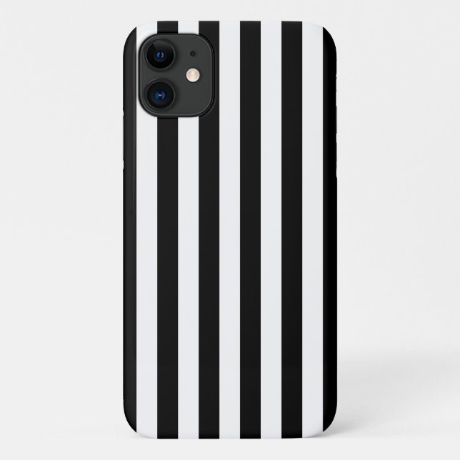 Black and White Stripes, Striped Pattern, Lines Case-Mate iPhone Case (Back)
