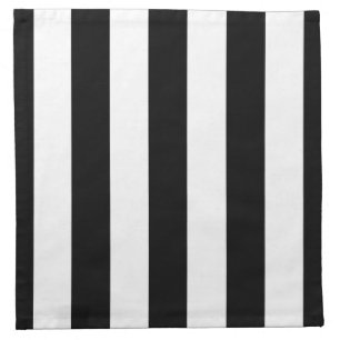 Black and White Stripes, Striped Pattern, Lines Cloth Napkin