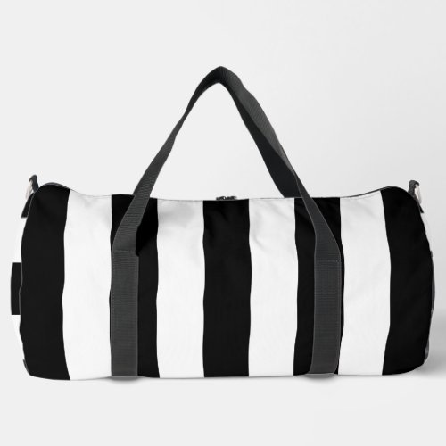 Black and White Stripes Striped Pattern Lines Duffle Bag
