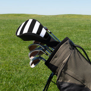 Black and White Stripes, Striped Pattern, Lines Golf Head Cover