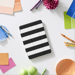 Black and White Stripes, Striped Pattern, Lines iPad Mini Cover