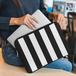 Black and White Stripes, Striped Pattern, Lines Laptop Sleeve<br><div class="desc">Elegant,  stylish and sophisticated stripes in black and white color. Modern and trendy gift,  perfect for the stripes lover in your life.</div>