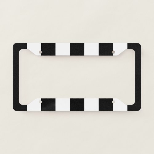 Black and White Stripes Striped Pattern Lines License Plate Frame