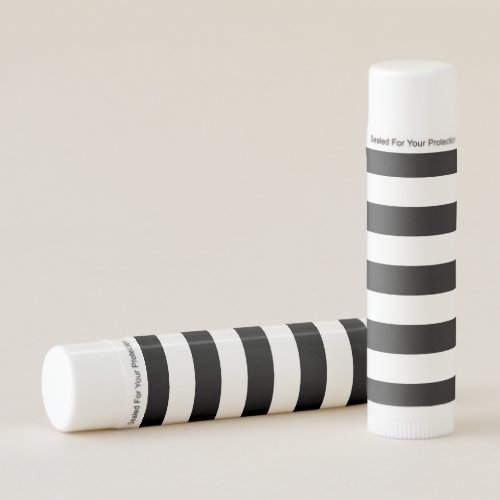 Black and White Stripes Striped Pattern Lines Lip Balm