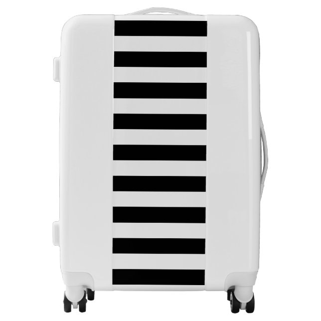 Black and White Stripes, Striped Pattern, Lines Luggage (Front)