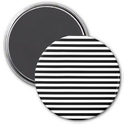 Black and White Stripes Striped Pattern Lines Magnet