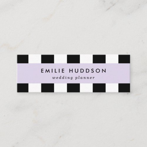 Black and White Stripes Striped Pattern Lines Mini Business Card