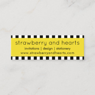 Black and White Stripes, Striped Pattern, Lines Mini Business Card