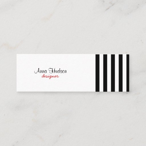 Customizable Artistic Abstract Lines Stripes White Black Business Card Template