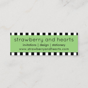 Black and White Stripes, Striped Pattern, Lines Mini Business Card