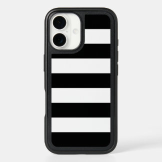 Black and White Stripes, Striped Pattern, Lines iPhone 16 Case