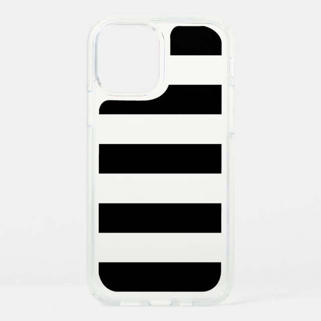 Black and White Stripes, Striped Pattern, Lines Speck iPhone 12 Case (Front)