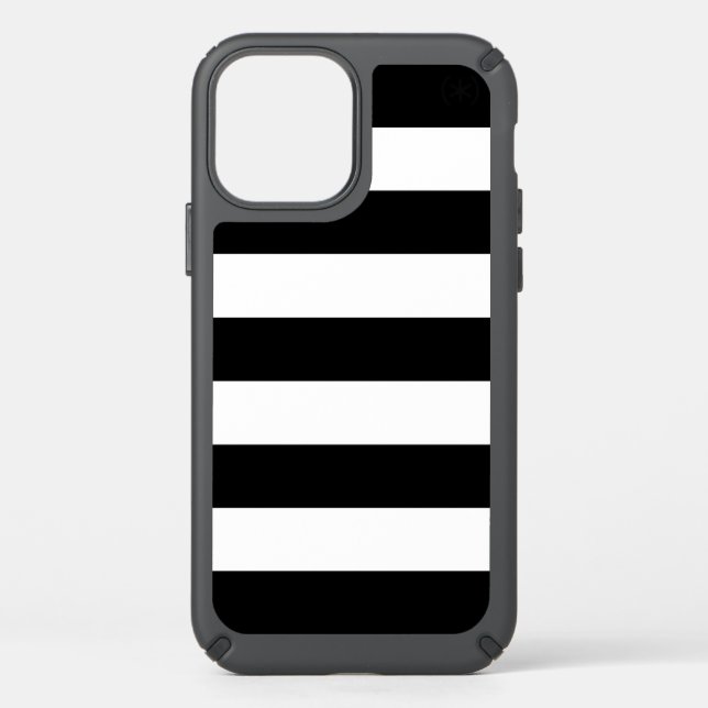 Black and White Stripes, Striped Pattern, Lines Speck iPhone 12 Case (Front)