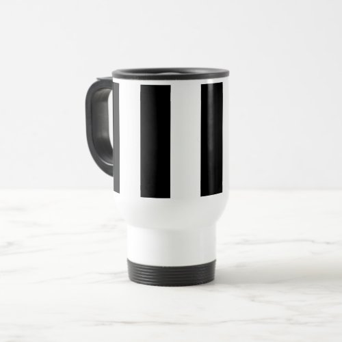 Black and White Stripes Striped Pattern Lines Travel Mug