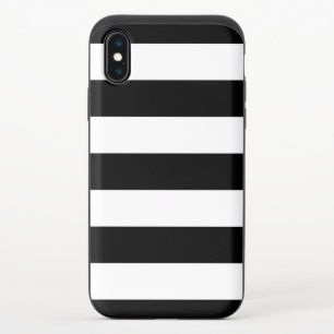 Black and White Stripes, Striped Pattern, Lines iPhone X Slider Case