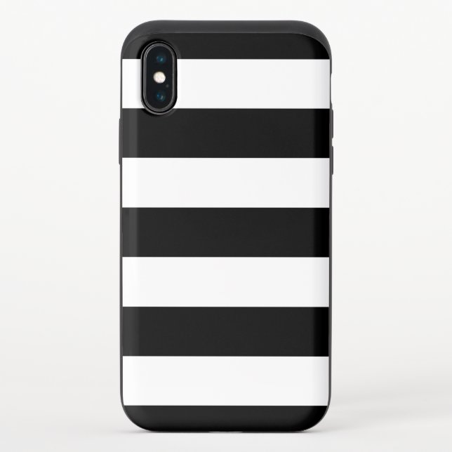 Black and White Stripes, Striped Pattern, Lines Uncommon iPhone Case (Back)