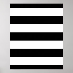 Black And White Stripes Stylish Poster