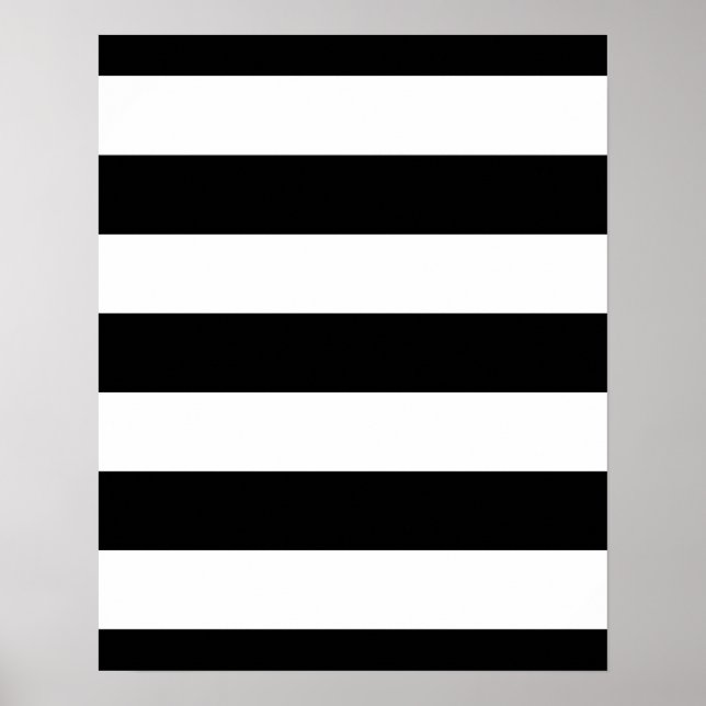 Black And White Stripes Stylish Poster (Front)