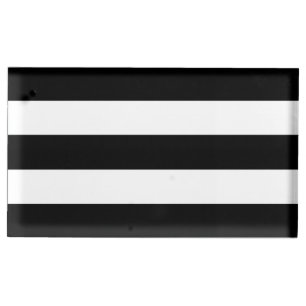 Black And White Stripes Stylish Table Number Holder
