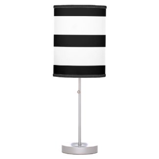 Black and White Stripes Table Lamp