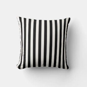 Black and White Stripes Throw Pillow