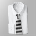 Black and White Stripes Tie<br><div class="desc">Abstract digital art of black and white stripes</div>