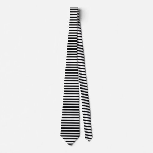 Black and White Stripes Tie Zazzle
