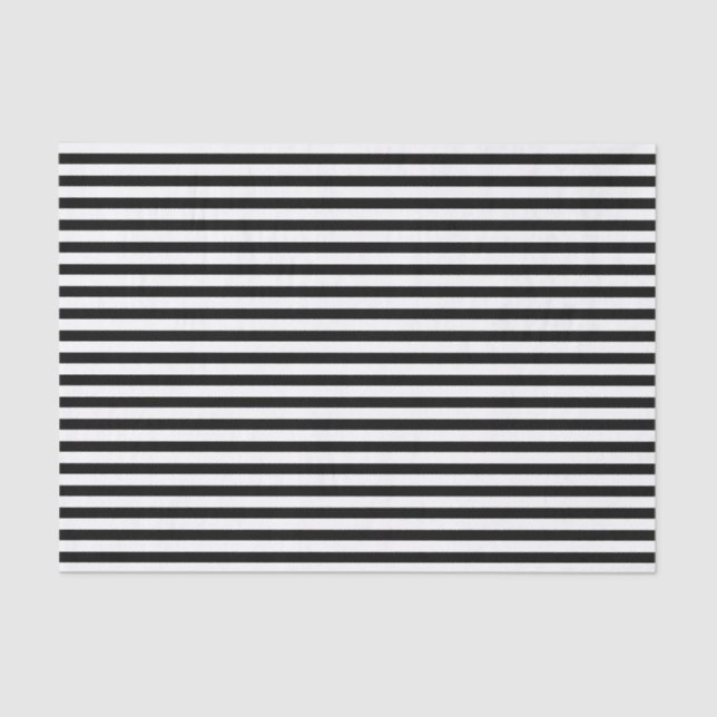 Black and White Stripes Tissue Paper (Front)